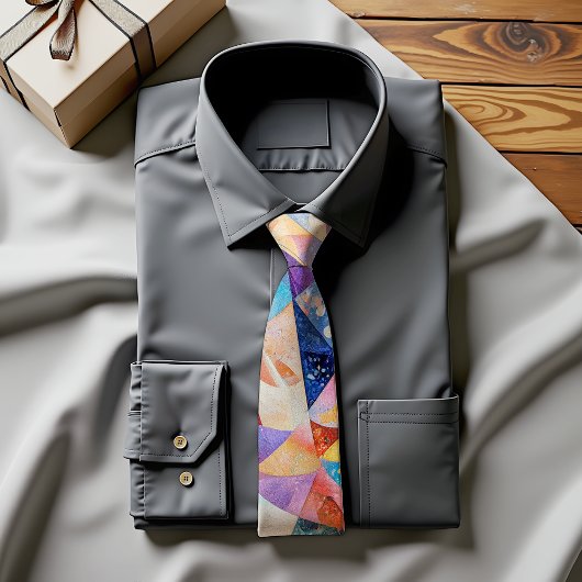 万華鏡のように千変万化するパターンドリームズ抽象芸術アートタイ ネクタイ