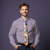 万華鏡のように千変万化するパターンドリームズ抽象芸術アートタイ ネクタイ