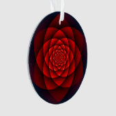 万華鏡のように千変万化するパターンバラレッド+アイディア オーナメント (正面)