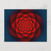 万華鏡のように千変万化するパターンバラレッド+アイディア ポストカード (正面)