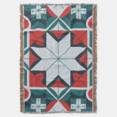 万華鏡のように千変万化するパターンパターン（の模様が）ある スローブランケット (正面縦)