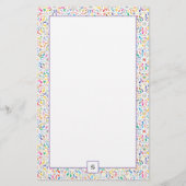 万華鏡のように千変万化するパターンパターン|モノグラム 便箋 (正面)