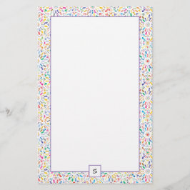 万華鏡のように千変万化するパターンパターン|モノグラム 便箋