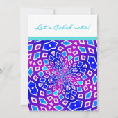 万華鏡のように千変万化するパターンパーティの招待状 招待状 (裏面)