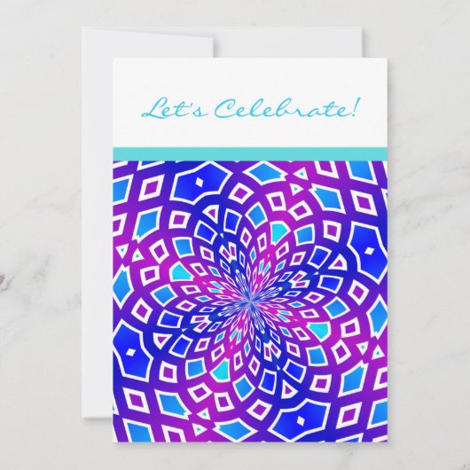 万華鏡のように千変万化するパターンパーティの招待状 招待状 (裏面)