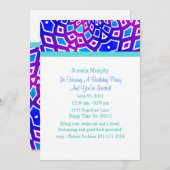 万華鏡のように千変万化するパターンパーティの招待状 招待状 (正面/裏面)