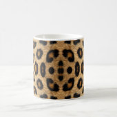 万華鏡のように千変万化するパターンヒョウのファーパターン コーヒーマグカップ (中央)