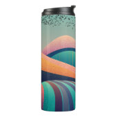 万華鏡のように千変万化するパターンヒルズランドスケープ タンブラー (回転左)