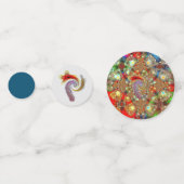 万華鏡のように千変万化するパターンフューリー表紙吹雪（60セット） コンフェッティ (正面)