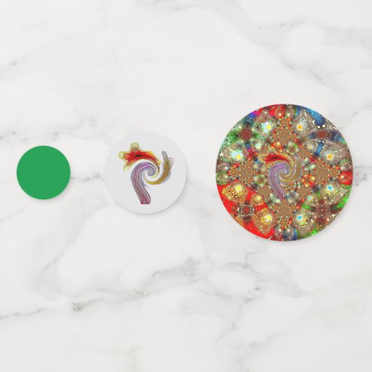 万華鏡のように千変万化するパターンフューリー表紙吹雪（60セット） コンフェッティ (裏面)