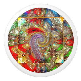 「万華鏡のように千変万化するパターンフューリー」セラミックプル セラミックノブ