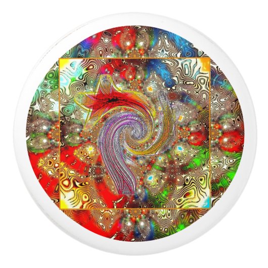 「万華鏡のように千変万化するパターンフューリー」セラミックプル セラミックノブ (正面)