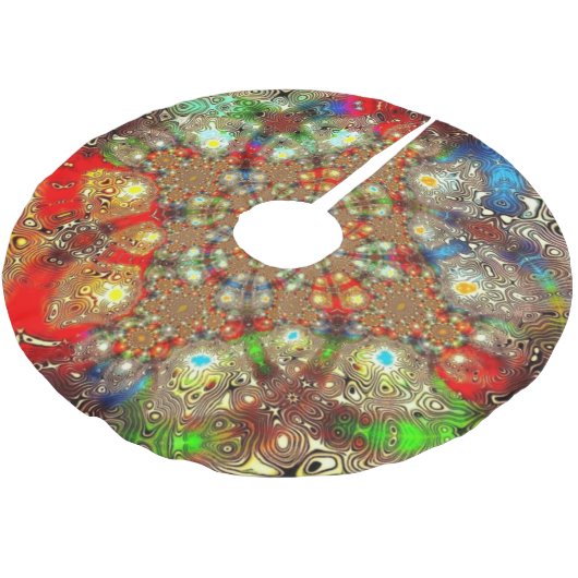 「万華鏡のように千変万化するパターンフューリー」ツリースカート ブラッシュドポリエステルツリースカート (アングル)