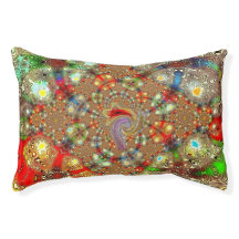 「万華鏡のように千変万化するパターンフューリー」ドッグベッド