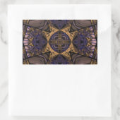 万華鏡のように千変万化するパターンフラクタル286 長方形シール (バッグ)