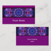 万華鏡のように千変万化するパターンフラクタル – ハートマンダラ+テキスト 名刺 (正面/裏面)