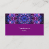 万華鏡のように千変万化するパターンフラクタル – ハートマンダラ+テキスト 名刺 (裏面)