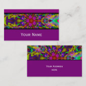 万華鏡のように千変万化するパターンフラクタル – (骨)突起II +テキスト 名刺 (正面/裏面)