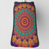 万華鏡のように千変万化するパターンフラクタル – tattoo II +あなたのアイディア ゴルフヘッドカバー (回転90)