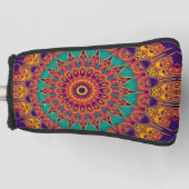 万華鏡のように千変万化するパターンフラクタル – tattoo II +あなたのアイディア ゴルフヘッドカバー (正面)