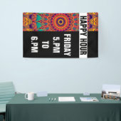 万華鏡のように千変万化するパターンフラクタル – tattoo II +あなたのアイディア 横断幕 (トレードショー)