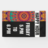 万華鏡のように千変万化するパターンフラクタル – tattoo II +あなたのアイディア 横断幕 (横)