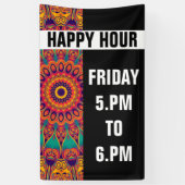 万華鏡のように千変万化するパターンフラクタル – tattoo II +あなたのアイディア 横断幕 (縦)