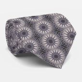 万華鏡のように千変万化するパターンフラワーシェードオブブルーとグレー ネクタイ (ロール)