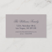 万華鏡のように千変万化するパターンフラワーシェードオブブルーとグレー 名刺 (裏面)