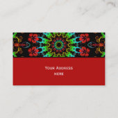 万華鏡のように千変万化するパターンフラワーハイビスカスII +テキスト 名刺 (裏面)