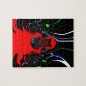 万華鏡のように千変万化するパターンフルードアートプリント ジグソーパズル (横)