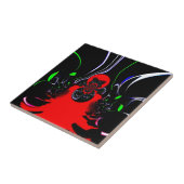 万華鏡のように千変万化するパターンフルードアートプリント タイル (側面)