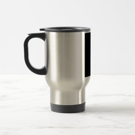 万華鏡のように千変万化するパターンフルードアートプリント トラベルマグ (左)