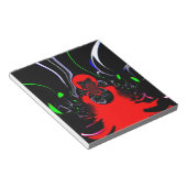 万華鏡のように千変万化するパターンフルードアートプリント ノートパッド (アングル)