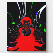 万華鏡のように千変万化するパターンフルードアートプリント フォトプラーク (正面)