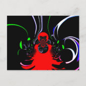 万華鏡のように千変万化するパターンフルードアートプリント ポストカード (正面)