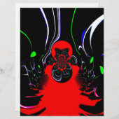 万華鏡のように千変万化するパターンフルードアートプリント レターヘッド (正面/裏面)