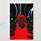 万華鏡のように千変万化するパターンフルードアートプリント 便箋 (正面/裏面)