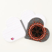 万華鏡のように千変万化するパターンフレイムスハートスパイラルノート ノートブック (内部)