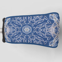 万華鏡のように千変万化するパターンブライトブルー，白独身の星