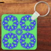 万華鏡のように千変万化するパターンプリント キーホルダー (裏面)