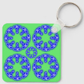 万華鏡のように千変万化するパターンプリント キーホルダー (裏面)