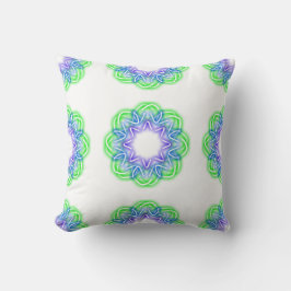 万華鏡のように千変万化するパターンプリント クッション