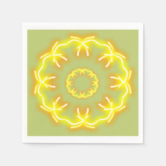 万華鏡のように千変万化するパターンプリント スタンダードカクテルナプキン (正面)