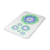 万華鏡のように千変万化するパターンプリント バスマット (アングル)