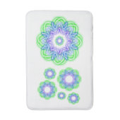 万華鏡のように千変万化するパターンプリント バスマット (正面縦)