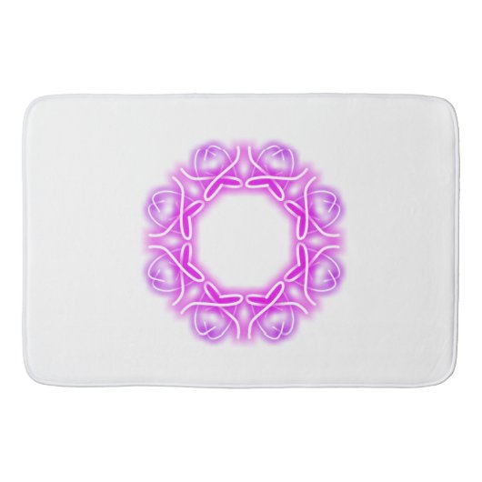 万華鏡のように千変万化するパターンプリント バスマット (正面)