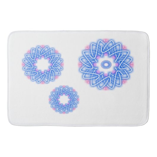 万華鏡のように千変万化するパターンプリント バスマット (正面)