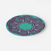 万華鏡のように千変万化するパターンプリント ペーパープレート (アングル)