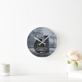 万華鏡のように千変万化するパターンプリント ラウンド壁時計 (ホーム)